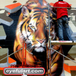Salyards Ms Cypress-Fairbanks main gym 2012 Eyeful Art Tiger Mural